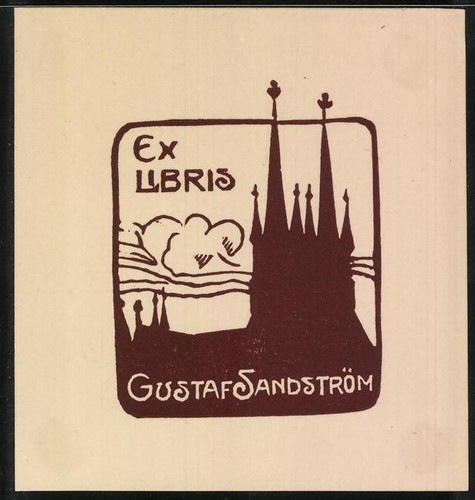 Exlibris gustaf sandström - exlibris,