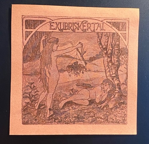 Exlibris erotik art deco - exlibris,