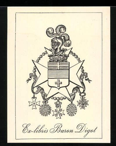 Exlibris baron digot - exlibris, wappen