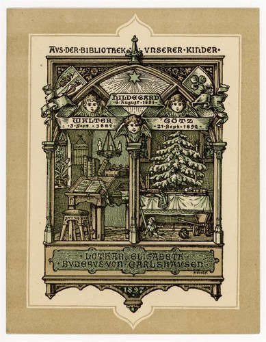 Exlibris lothar und - lothar, elisabeth