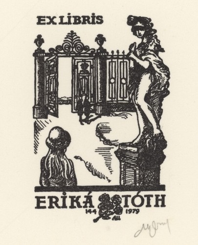 Exlibris erika toth setnjev - erika,