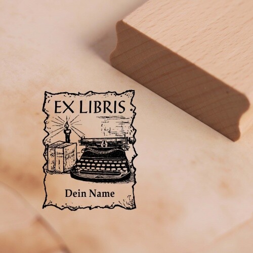 Libris stempel mit name - name,