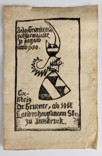 Großes exlibris 1920 dr - exlibris,