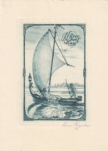 Exlibris bookplate radierung - exlibris,