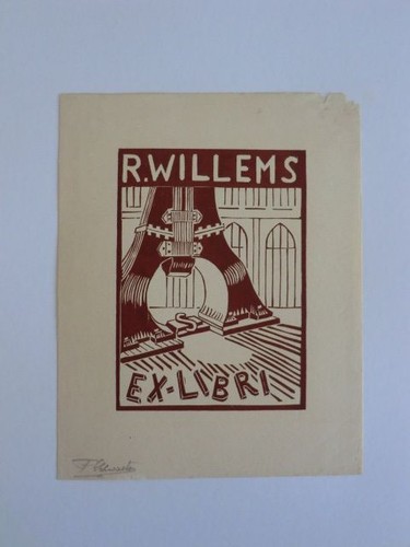 Exlibris für willems - exlibris, r.