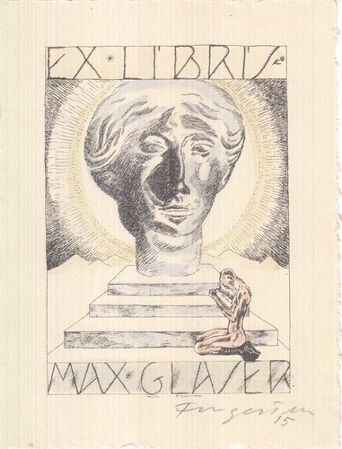 Exlibris bookplate klischee - exlibris,