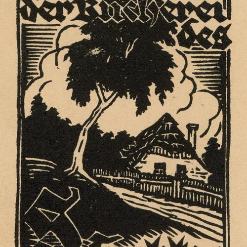 Exlibris dorfansicht altes - exlibris,