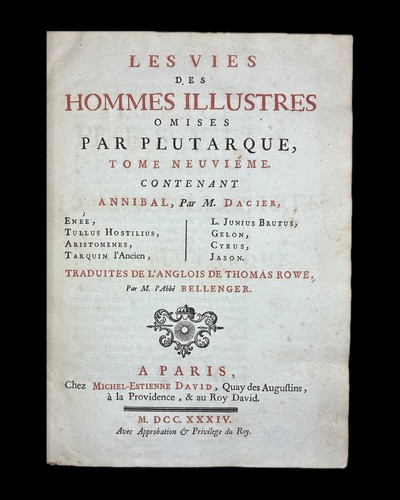 1734 plutarch lives - 1734,