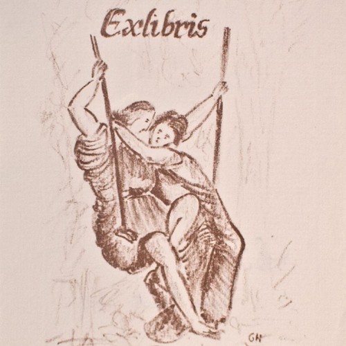 Exlibris hutse liebespaar - exlibris, g.