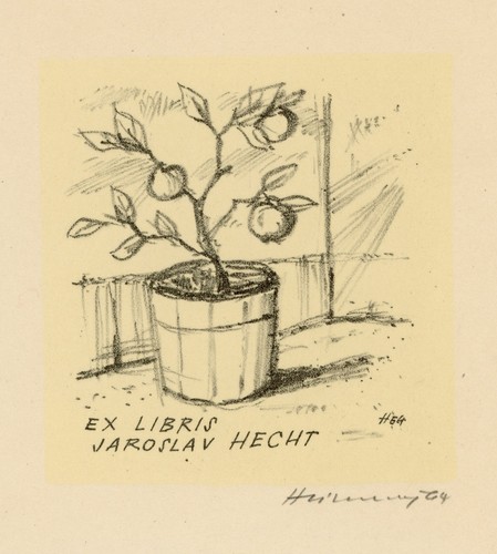 Exlibris hecht jaroslav - hecht,