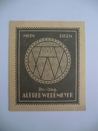 Exlibris alfred wedemeyer - exlibris,