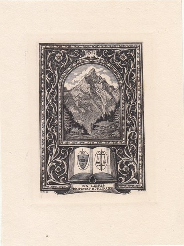 Exlibris bookplate radierung - exlibris,