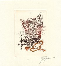 Exlibris Bookplate Radierung