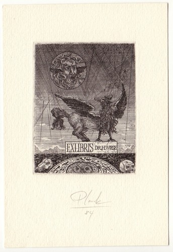 Heinz plank exlibris für - exlibris,