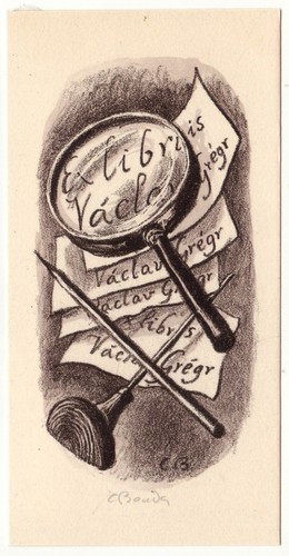Cyril bouda exlibris für - cyril, bouda: