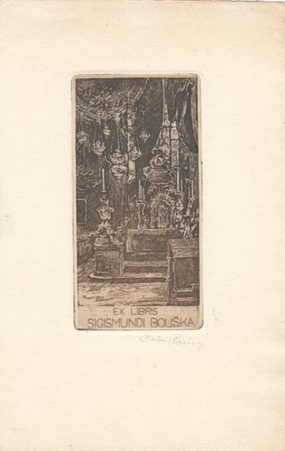 Exlibris bookplate radierung - exlibris,