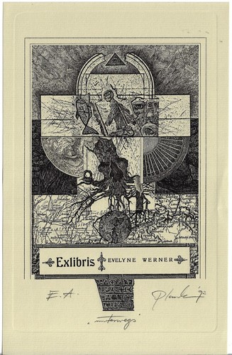 Heinz plank exlibris - plank:, für