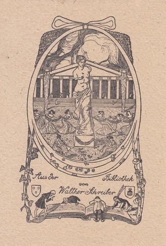 Exlibris bookplate klischee - exlibris,
