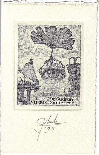 Heinz plank exlibris für - exlibris,