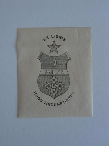 Exlibris hugo hedenstierna - hugo,