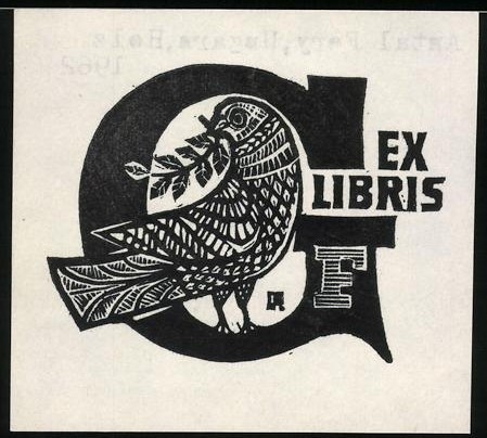Exlibris antal fery taube - fery,, &
