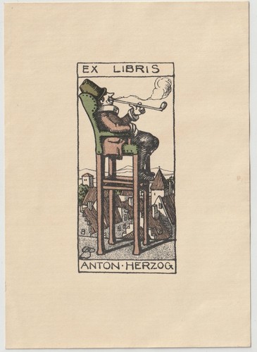 Otto blümel exlibris für - otto,