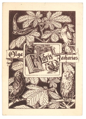 Exlibris olga zacharias - exlibris,
