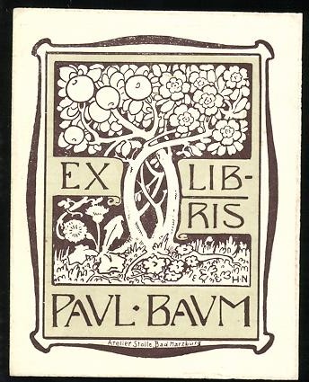 Exlibris paul baum - exlibris, mit
