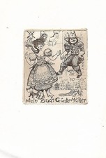Original Grafik Exlibris: Mein