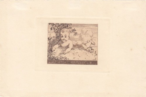 Exlibris bookplate radierung - exlibris,