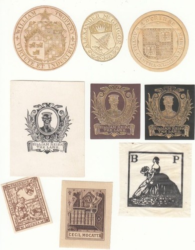 Exlibris bookplate fundus - 9,