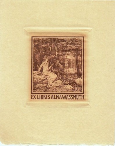 Exlibris bookplate radierung - bookplate,