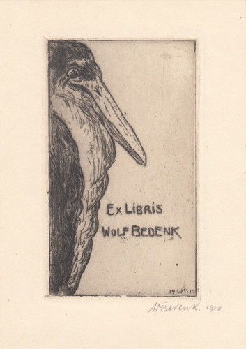 Exlibris bookplate radierung - exlibris,