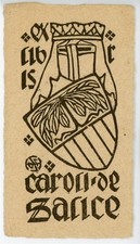 Exlibris Caron de Sance