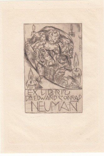 Exlibris bookplate radierung - exlibris,