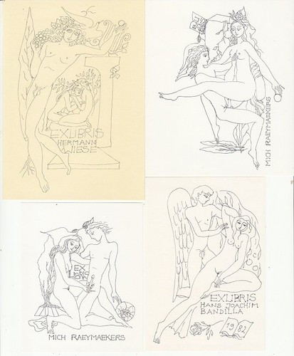 Exlibris bookplate klischees - exlibris,