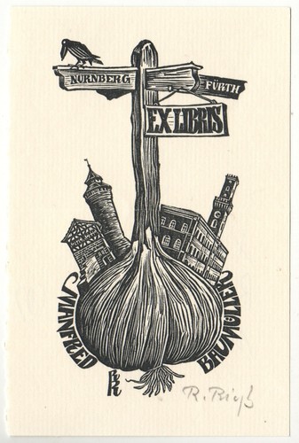 Ruduolf riess exlibris für - ruduolf,