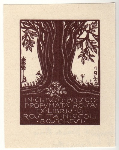 Bruno osimo exlibris für - bruno, da