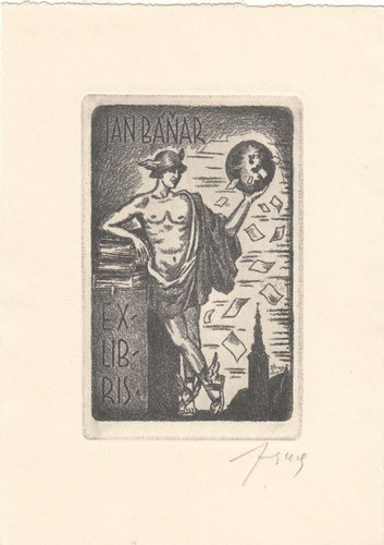Exlibris bookplate radierung - exlibris,