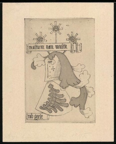 Exlibris rob geete ritterhelm - geete,,