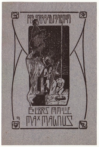 Georg poppe exlibris für max - poppe:,