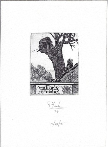 Heinz plank exlibris für m - plank:,