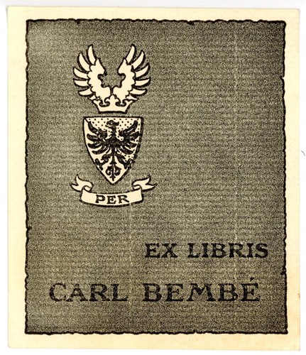 Exlibris carl bembé wappen - bembé,