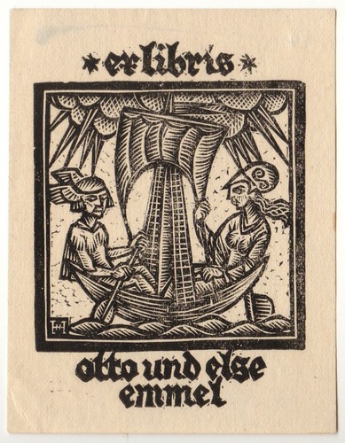 Hans halm exlibris - hans, otto