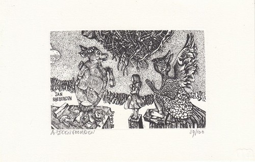 Exlibris bookplate radierung - bookplate,