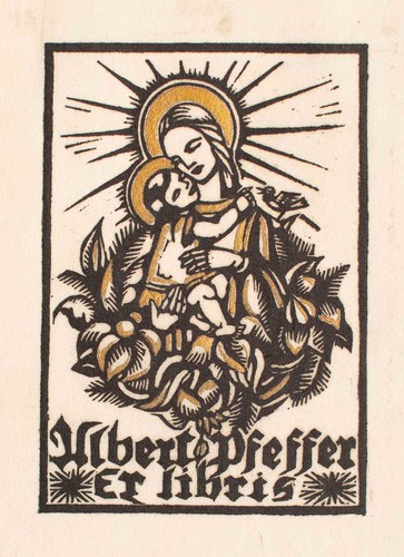 Exlibris madonna maria - exlibris,