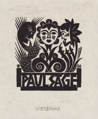 Exlibris paul sage blumen - sage,