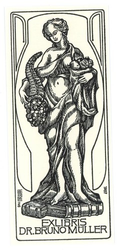 Exlibris bruno müller - exlibris,