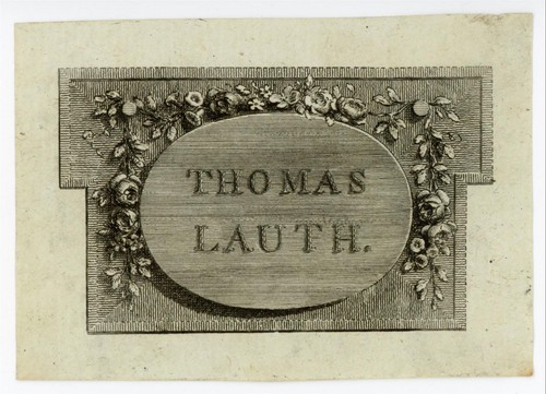 Exlibris thomas lauth - thomas,