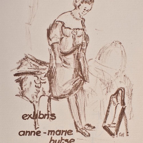 Exlibris anne marie - exlibris, frau